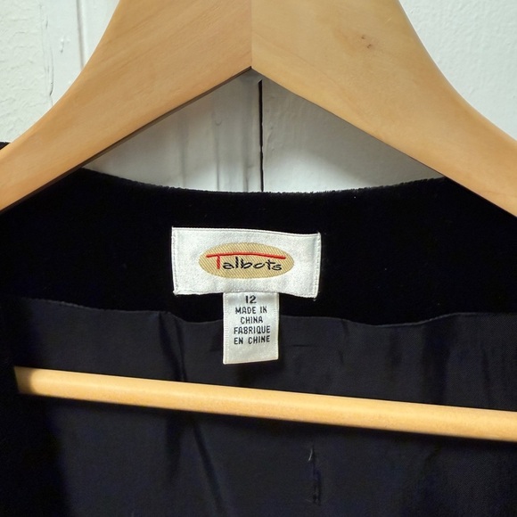 Talbots Black Velvet Button-Down Vest. Women’s Size 12 - Picture 4 of 11